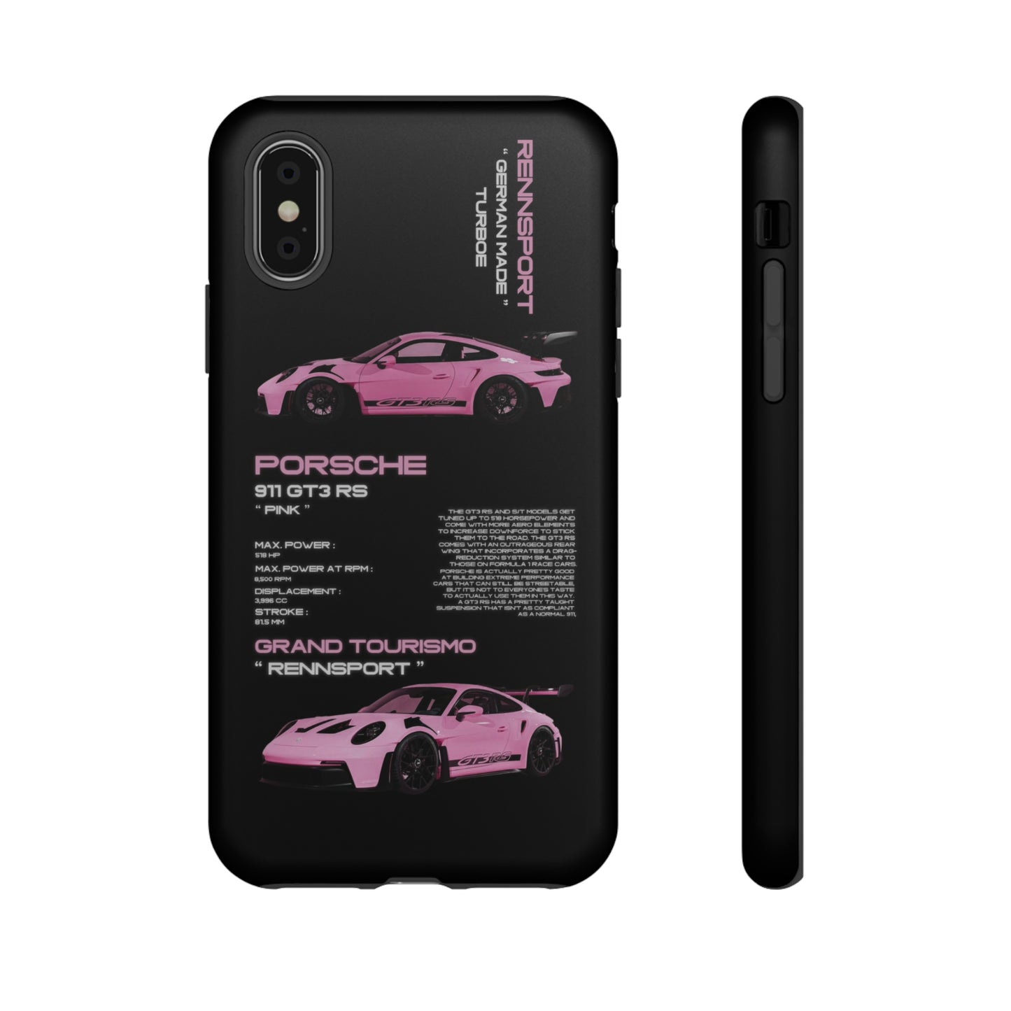 TURBOE PINK PORSCHE GT3 RS CASE