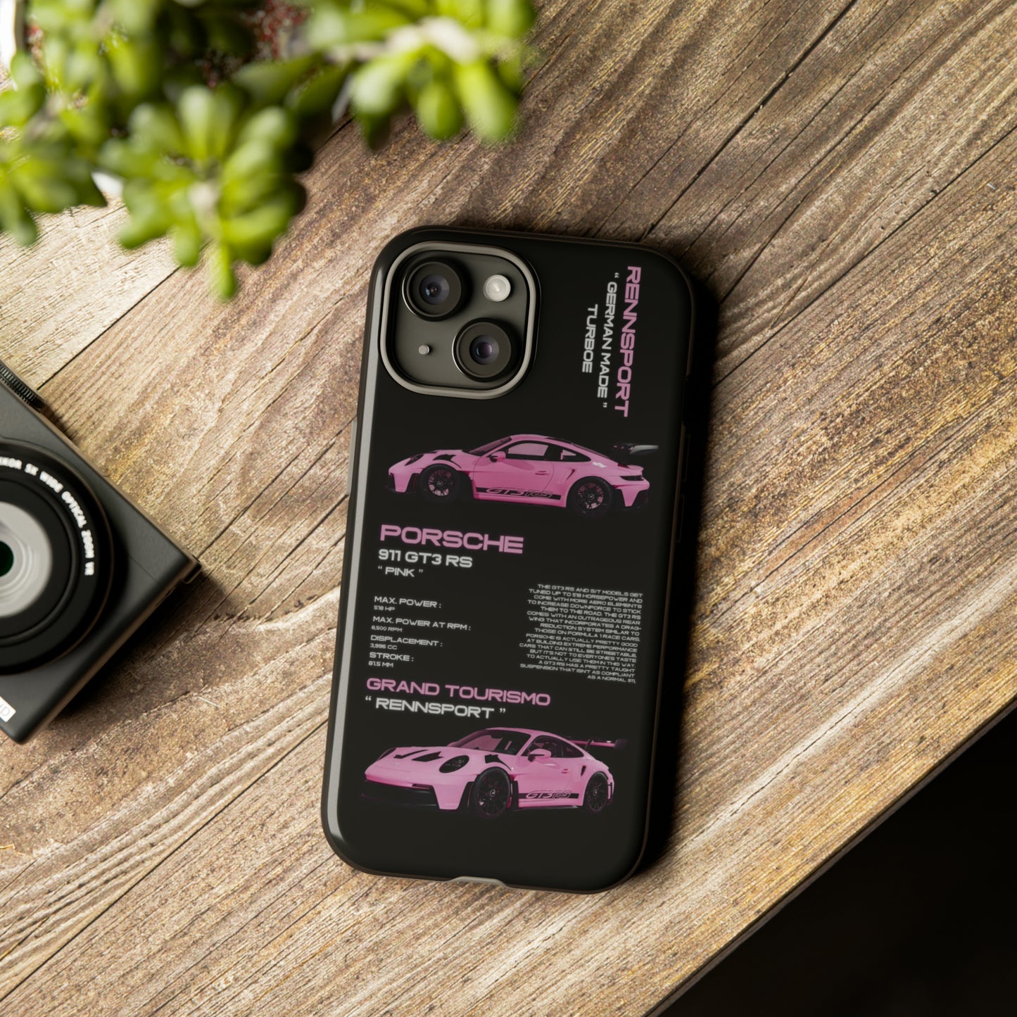 TURBOE PINK PORSCHE GT3 RS CASE