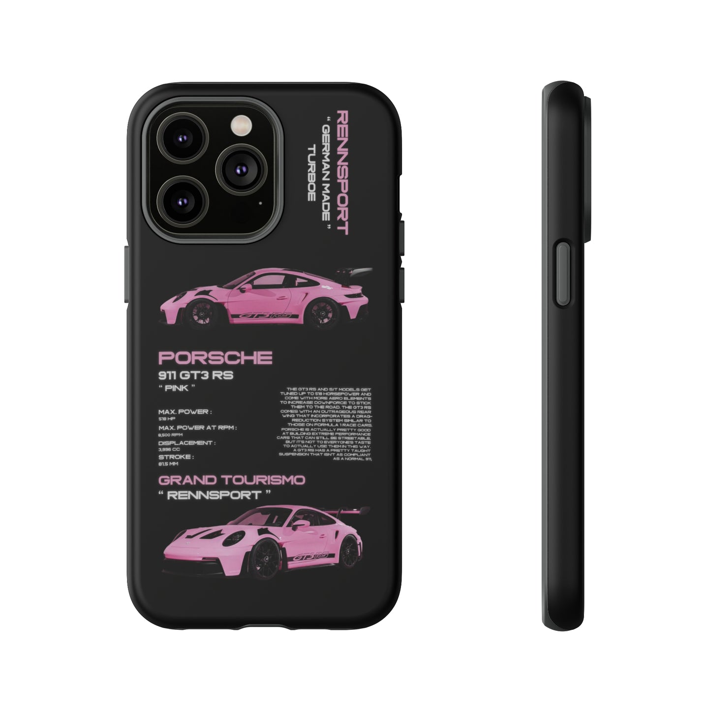 TURBOE PINK PORSCHE GT3 RS CASE