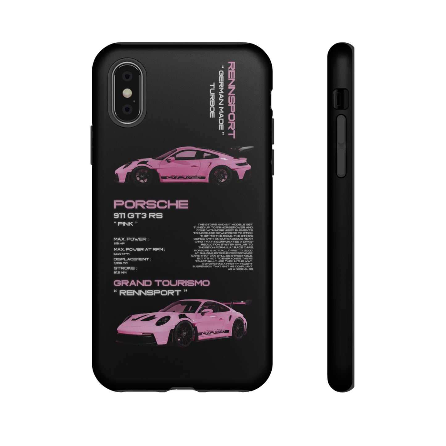 TURBOE PINK PORSCHE GT3 RS CASE