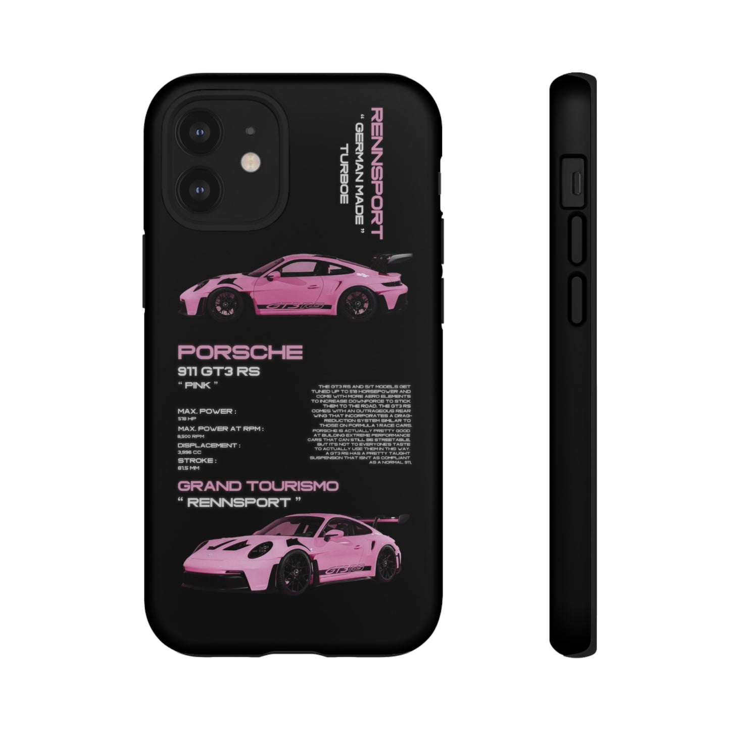 TURBOE PINK PORSCHE GT3 RS CASE