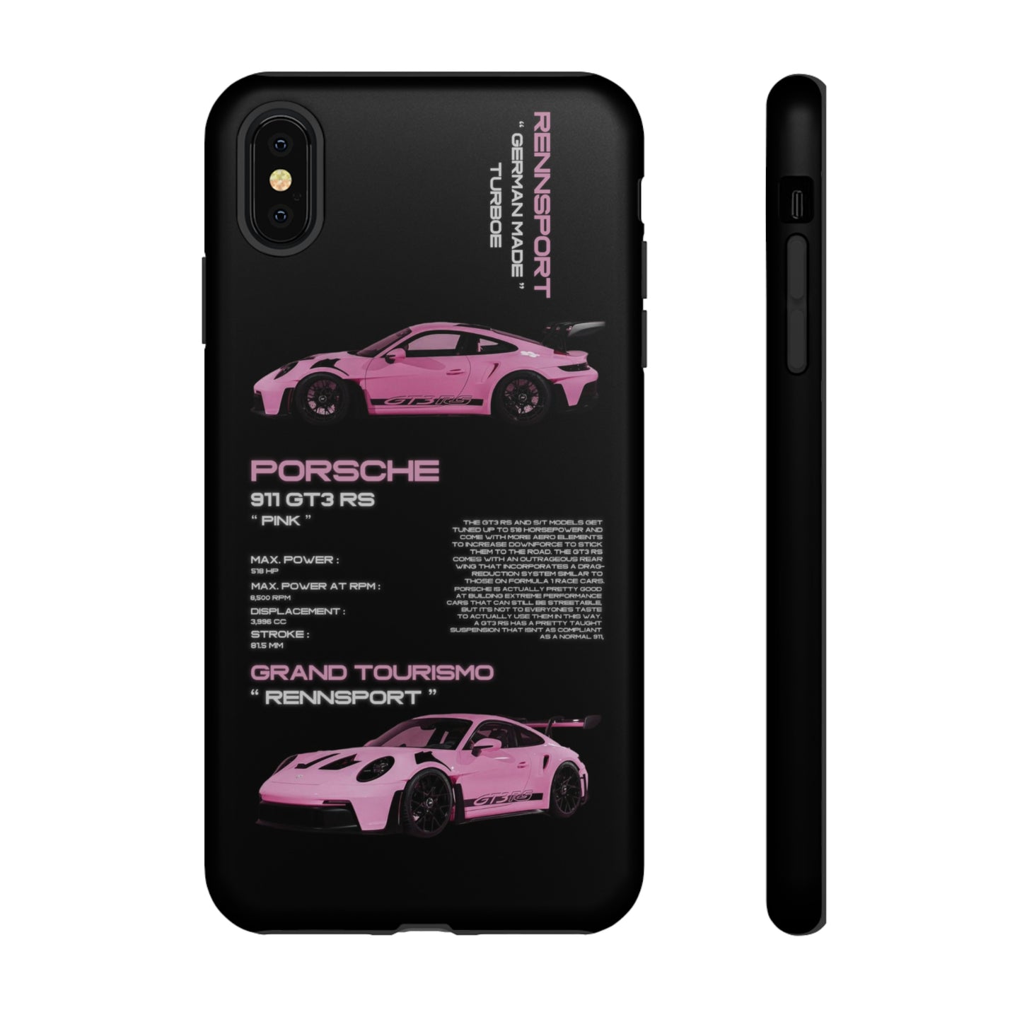 TURBOE PINK PORSCHE GT3 RS CASE