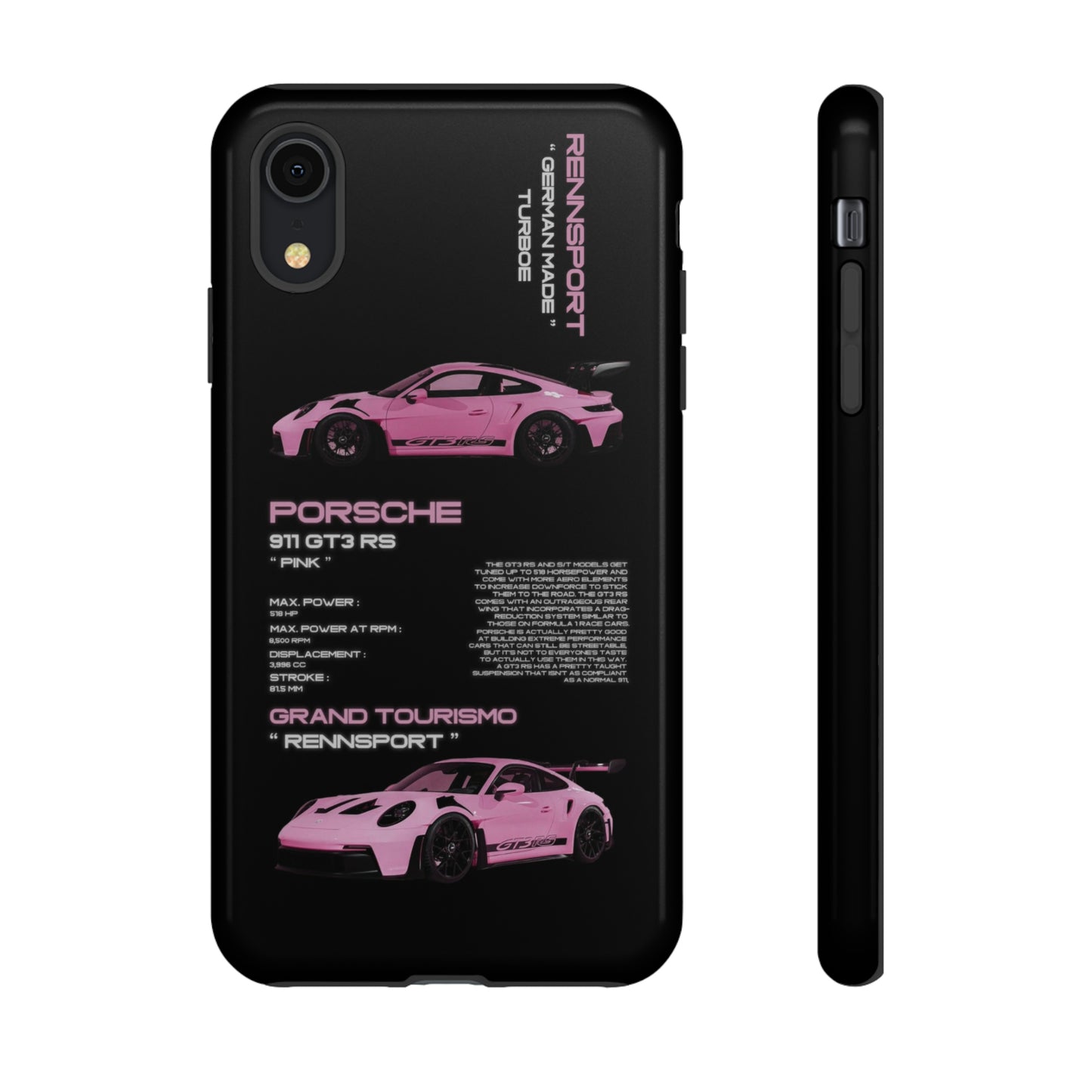 TURBOE PINK PORSCHE GT3 RS CASE