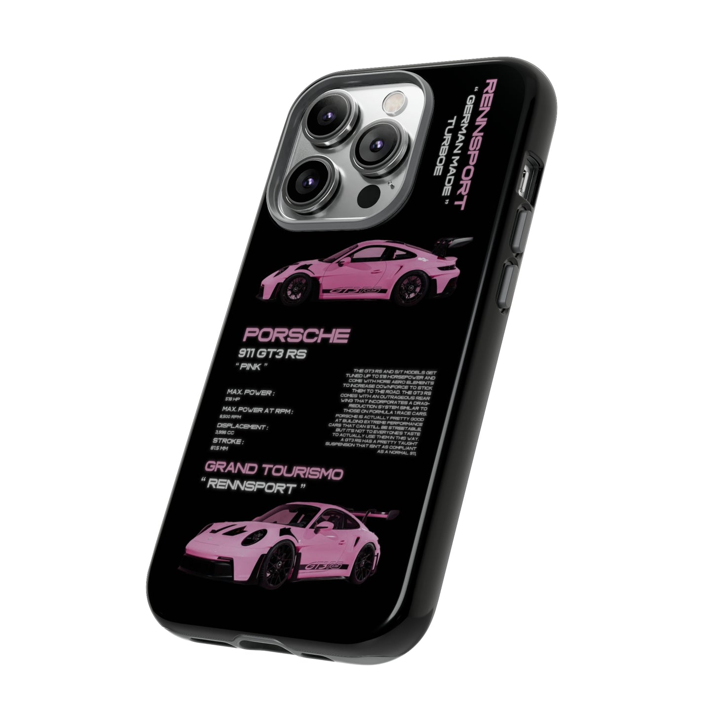 TURBOE PINK PORSCHE GT3 RS CASE