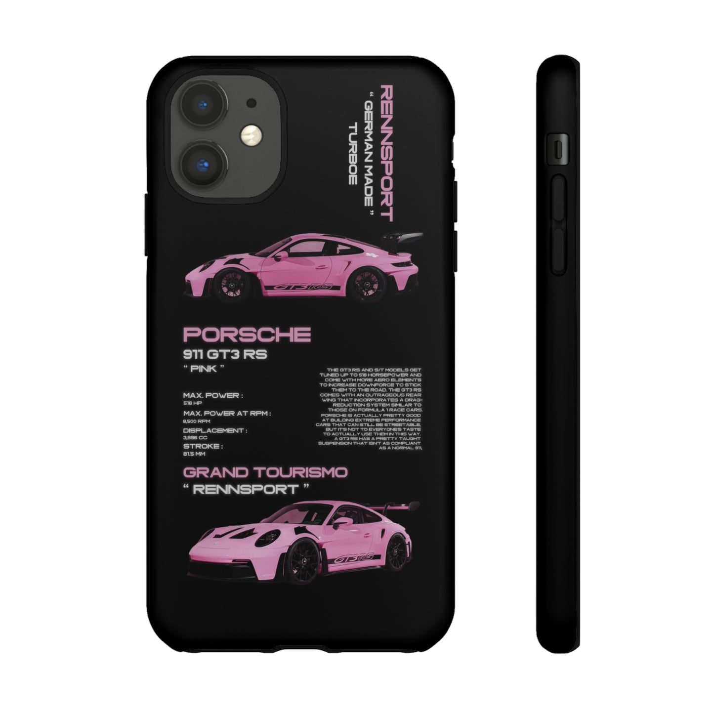 TURBOE PINK PORSCHE GT3 RS CASE