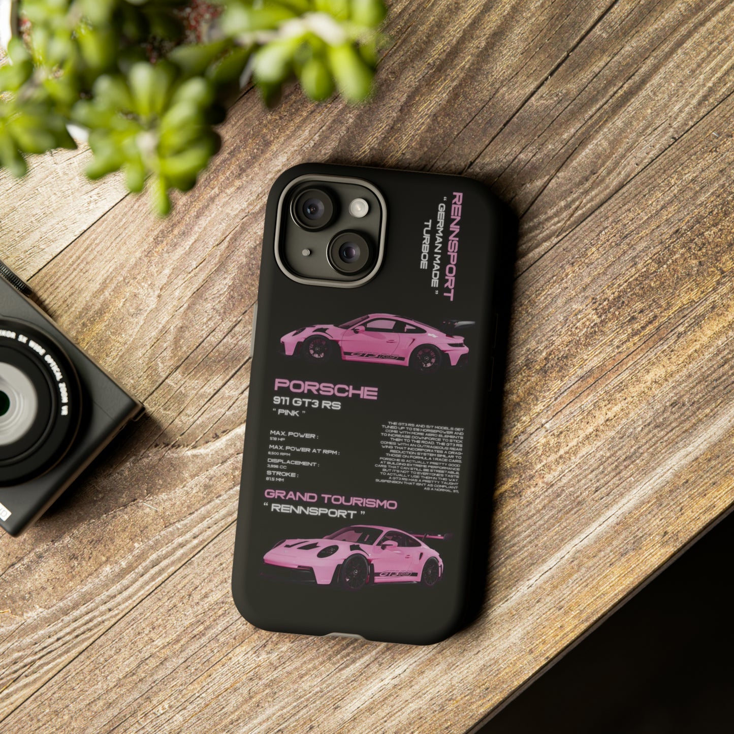 TURBOE PINK PORSCHE GT3 RS CASE