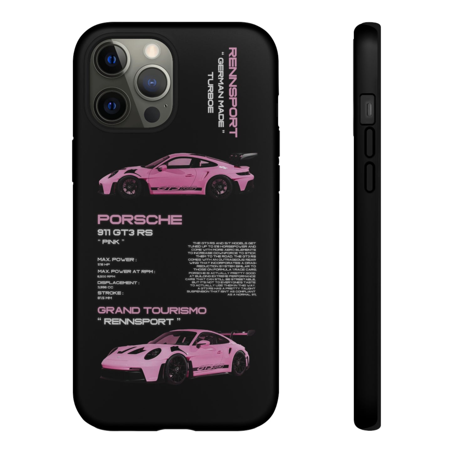 TURBOE PINK PORSCHE GT3 RS CASE