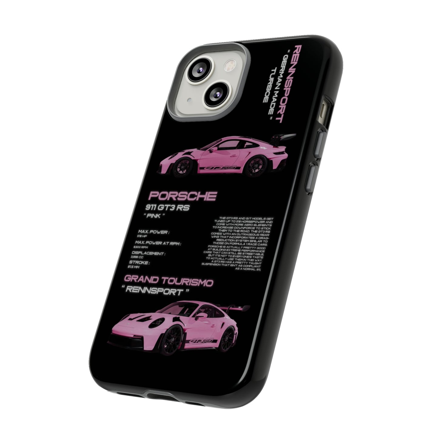 TURBOE PINK PORSCHE GT3 RS CASE