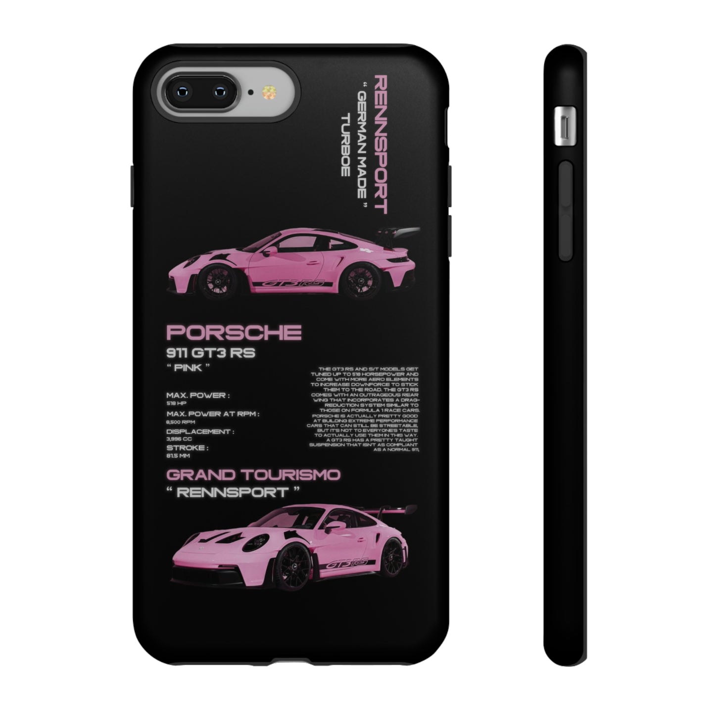 TURBOE PINK PORSCHE GT3 RS CASE