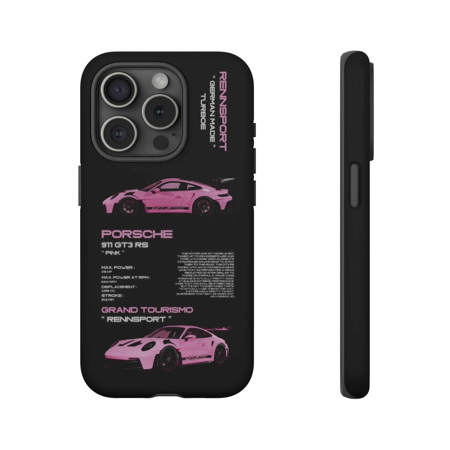 TURBOE PINK PORSCHE GT3 RS CASE