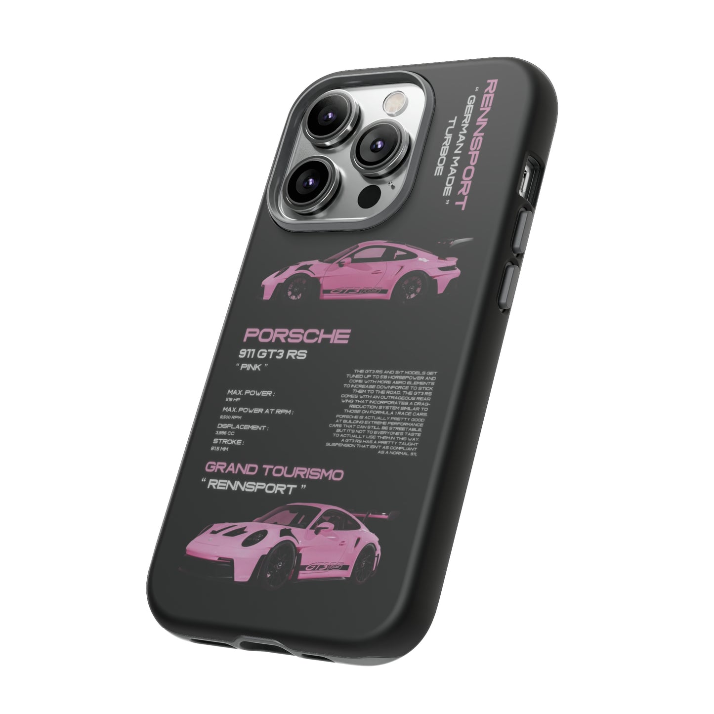 TURBOE PINK PORSCHE GT3 RS CASE