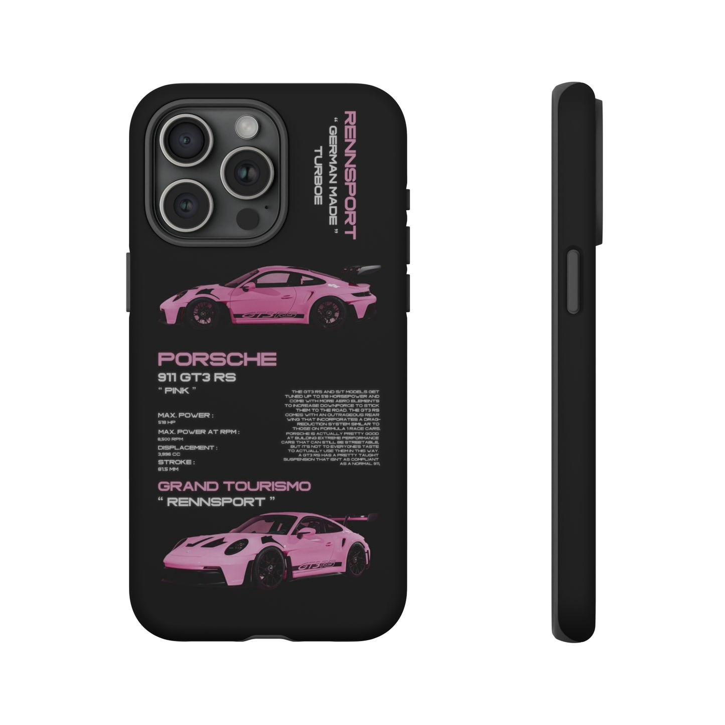 TURBOE PINK PORSCHE GT3 RS CASE