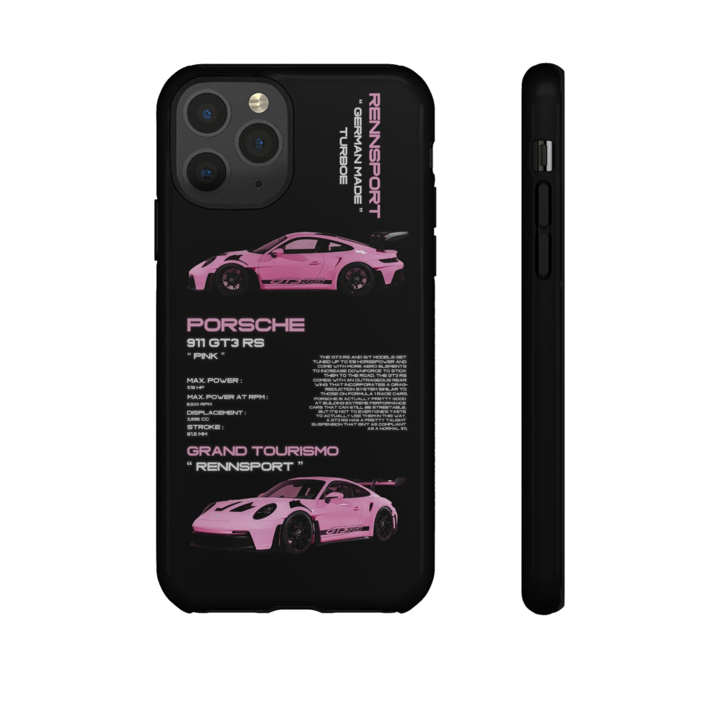 TURBOE PINK PORSCHE GT3 RS CASE