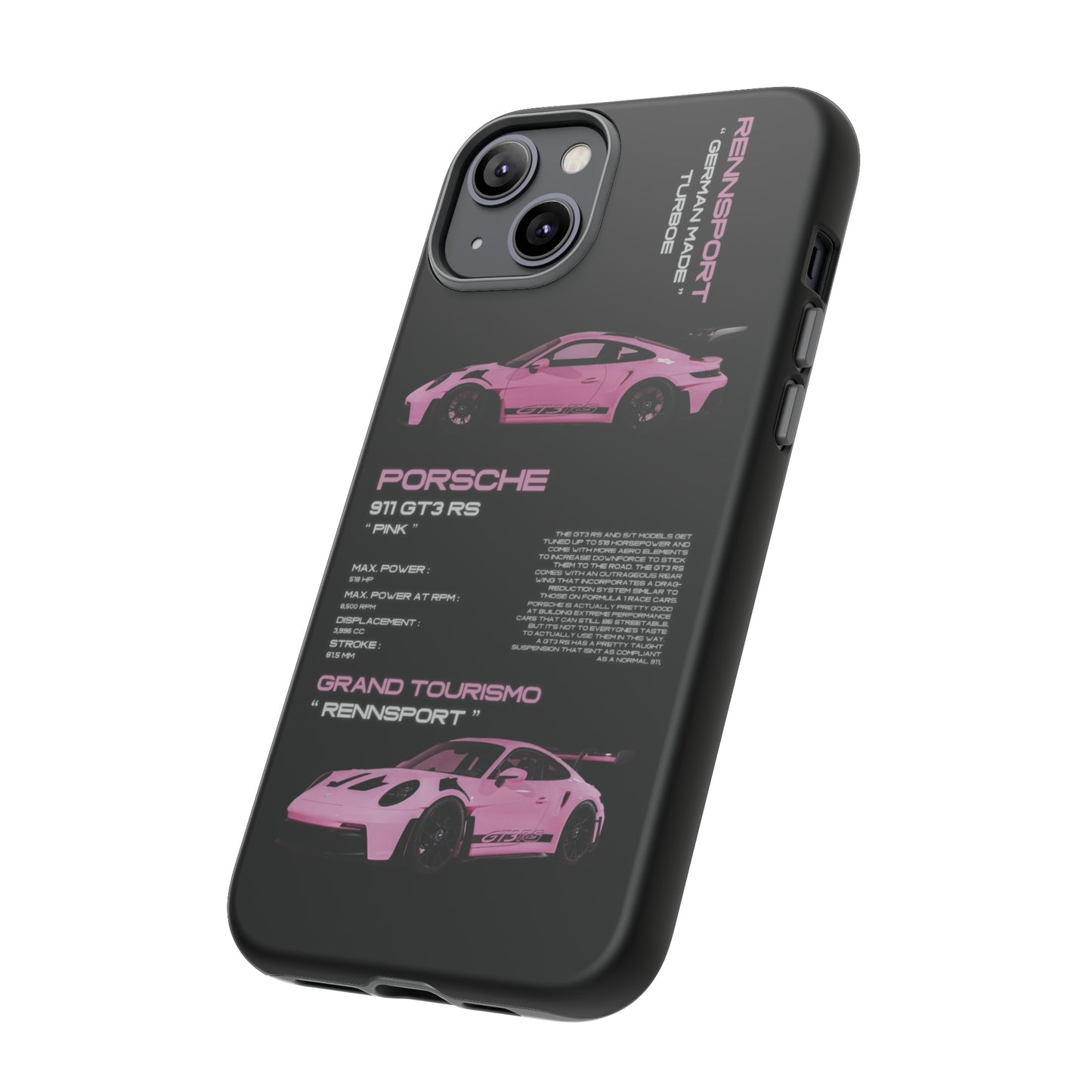 TURBOE PINK PORSCHE GT3 RS CASE