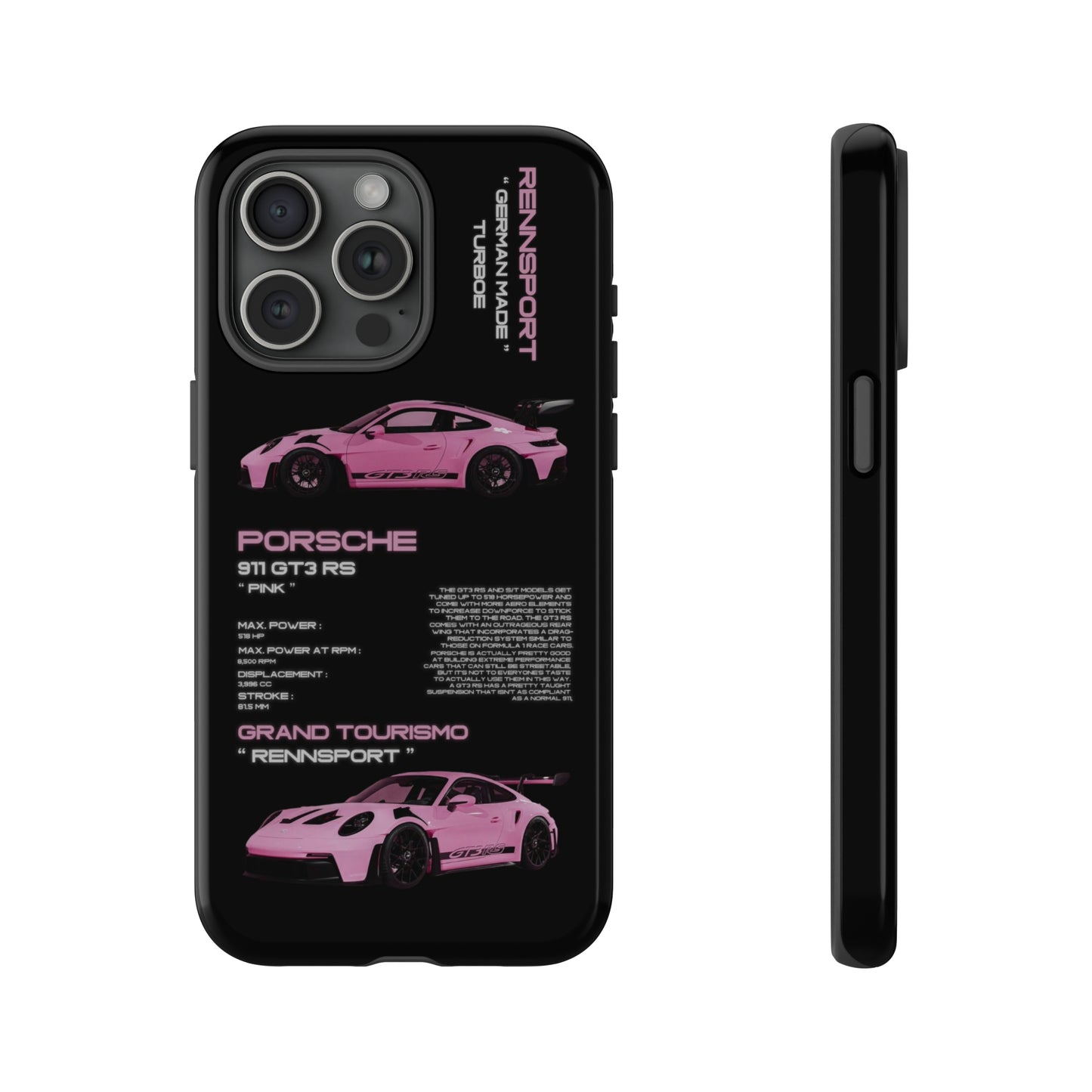 TURBOE PINK PORSCHE GT3 RS CASE