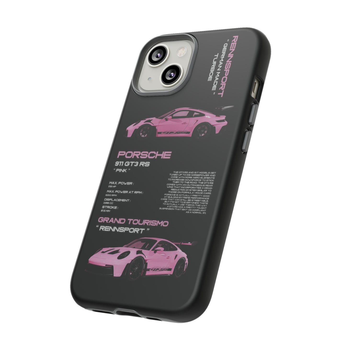 TURBOE PINK PORSCHE GT3 RS CASE