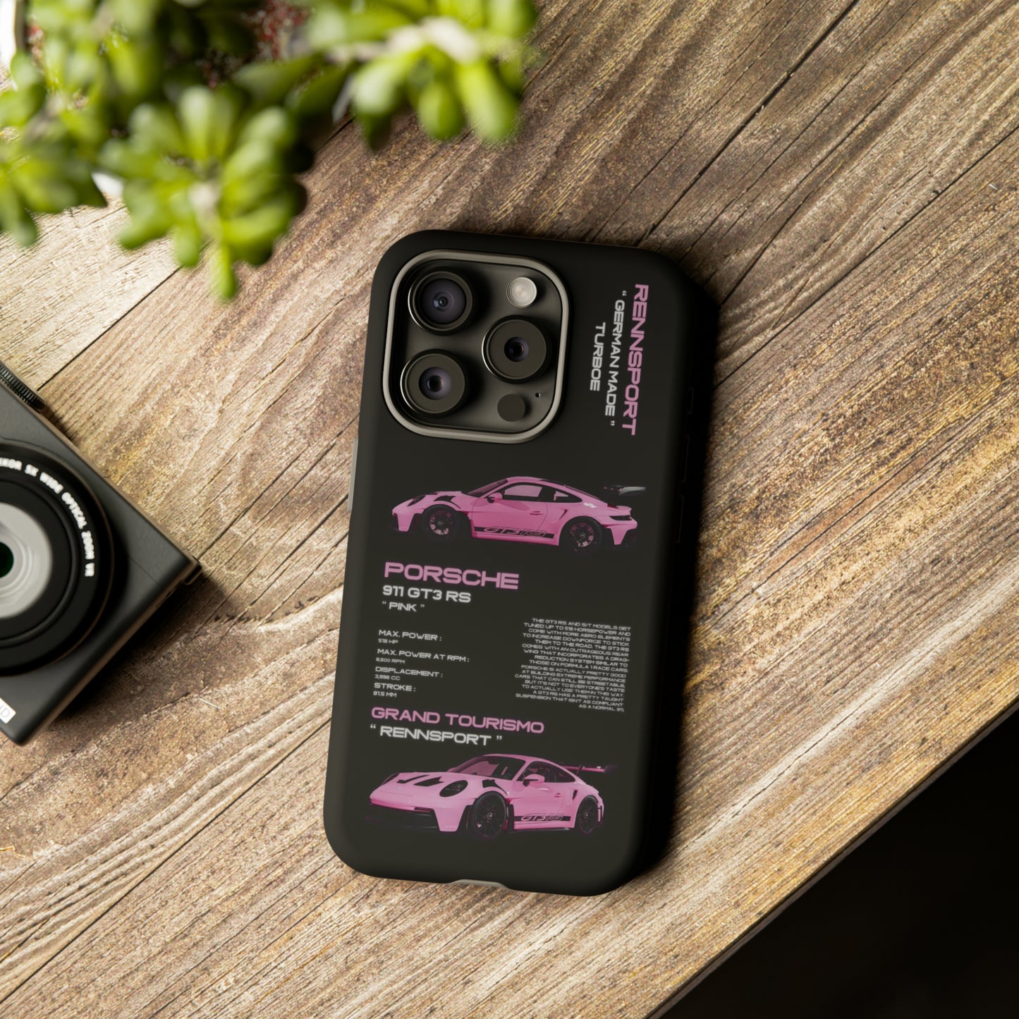 TURBOE PINK PORSCHE GT3 RS CASE