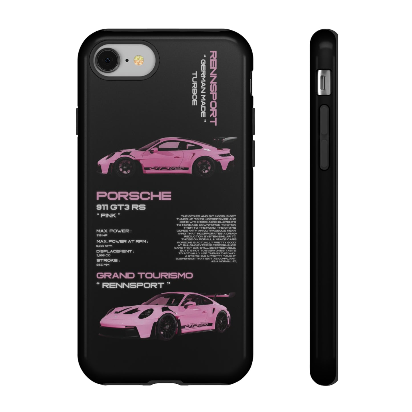 TURBOE PINK PORSCHE GT3 RS CASE