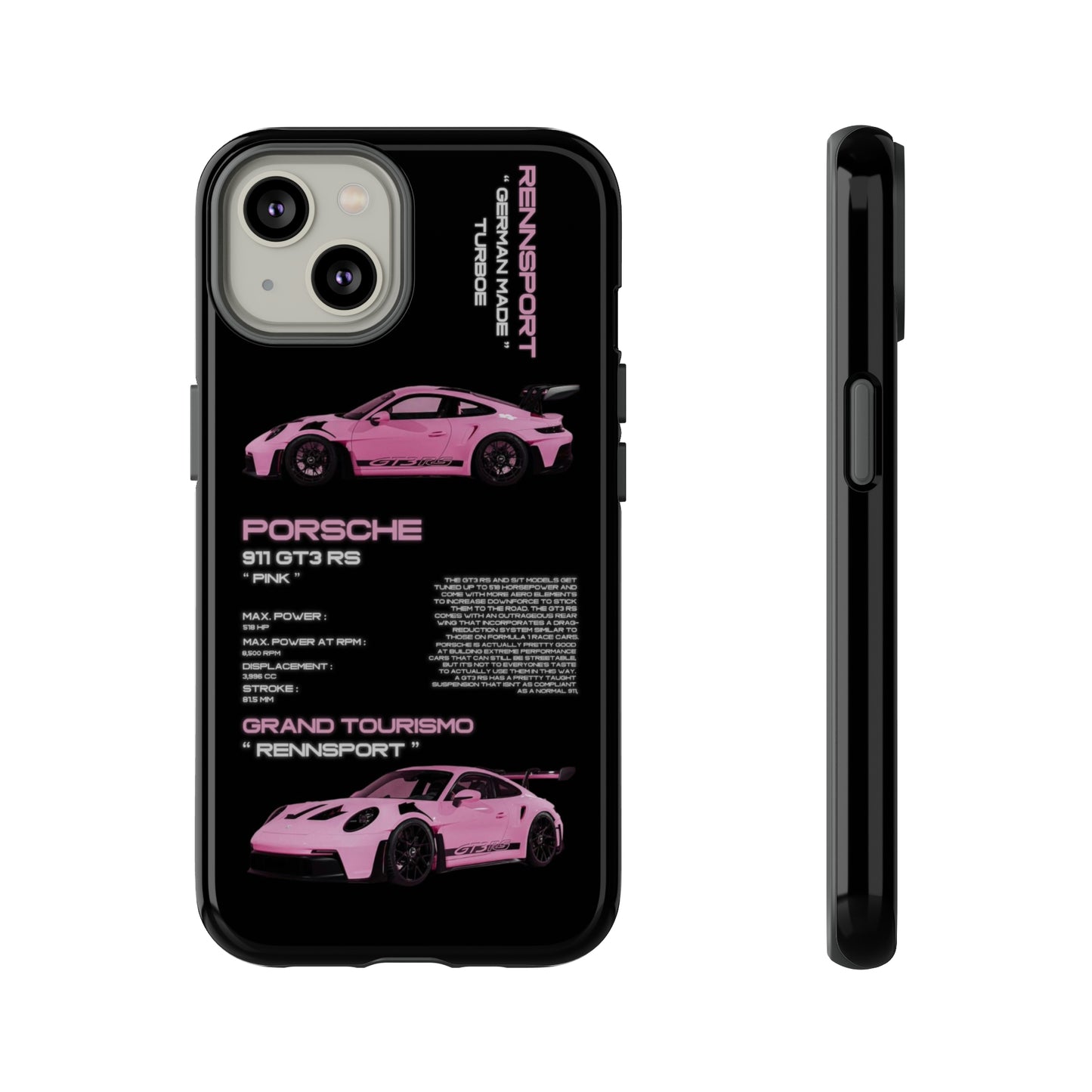 TURBOE PINK PORSCHE GT3 RS CASE