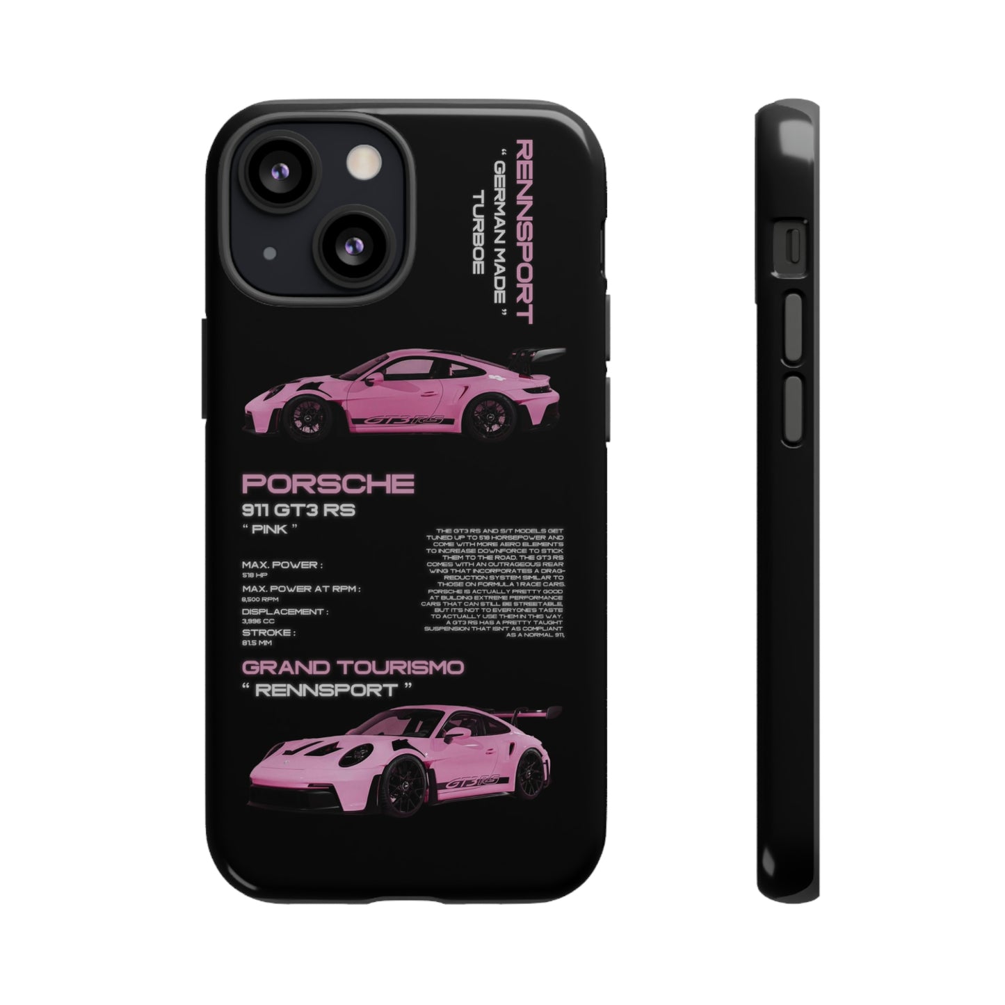 TURBOE PINK PORSCHE GT3 RS CASE