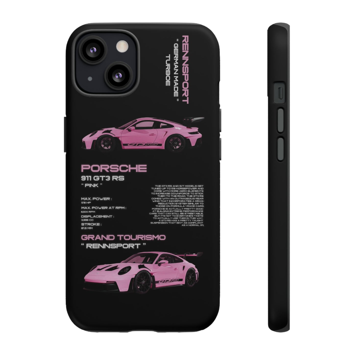 TURBOE PINK PORSCHE GT3 RS CASE