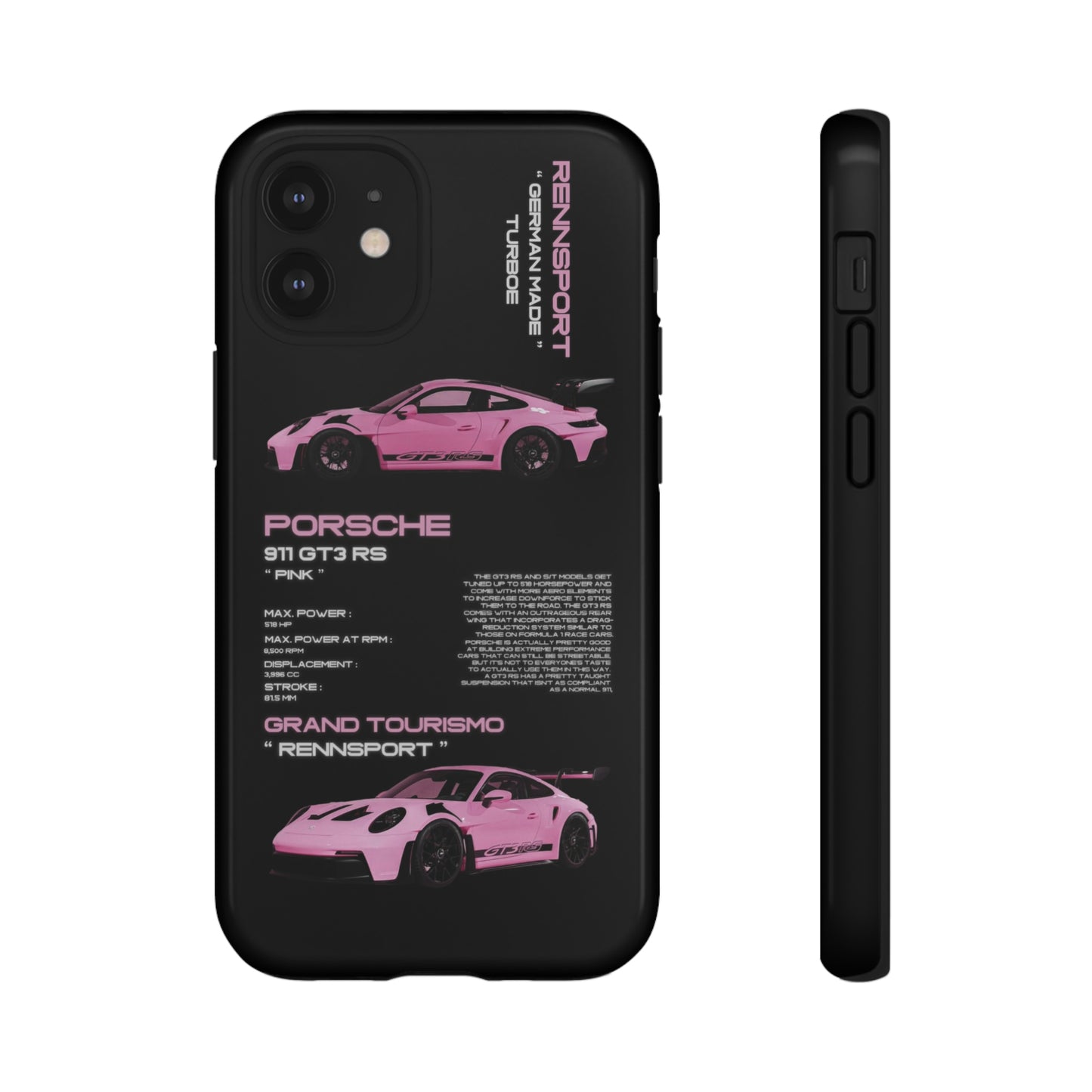 TURBOE PINK PORSCHE GT3 RS CASE