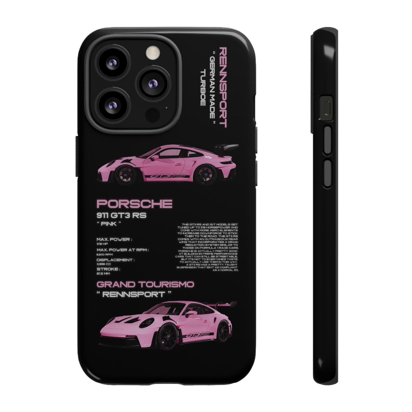 TURBOE PINK PORSCHE GT3 RS CASE