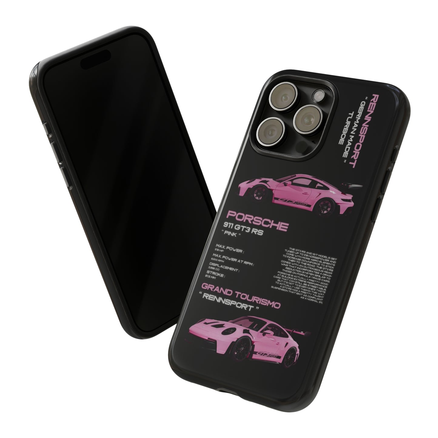 TURBOE PINK PORSCHE GT3 RS CASE