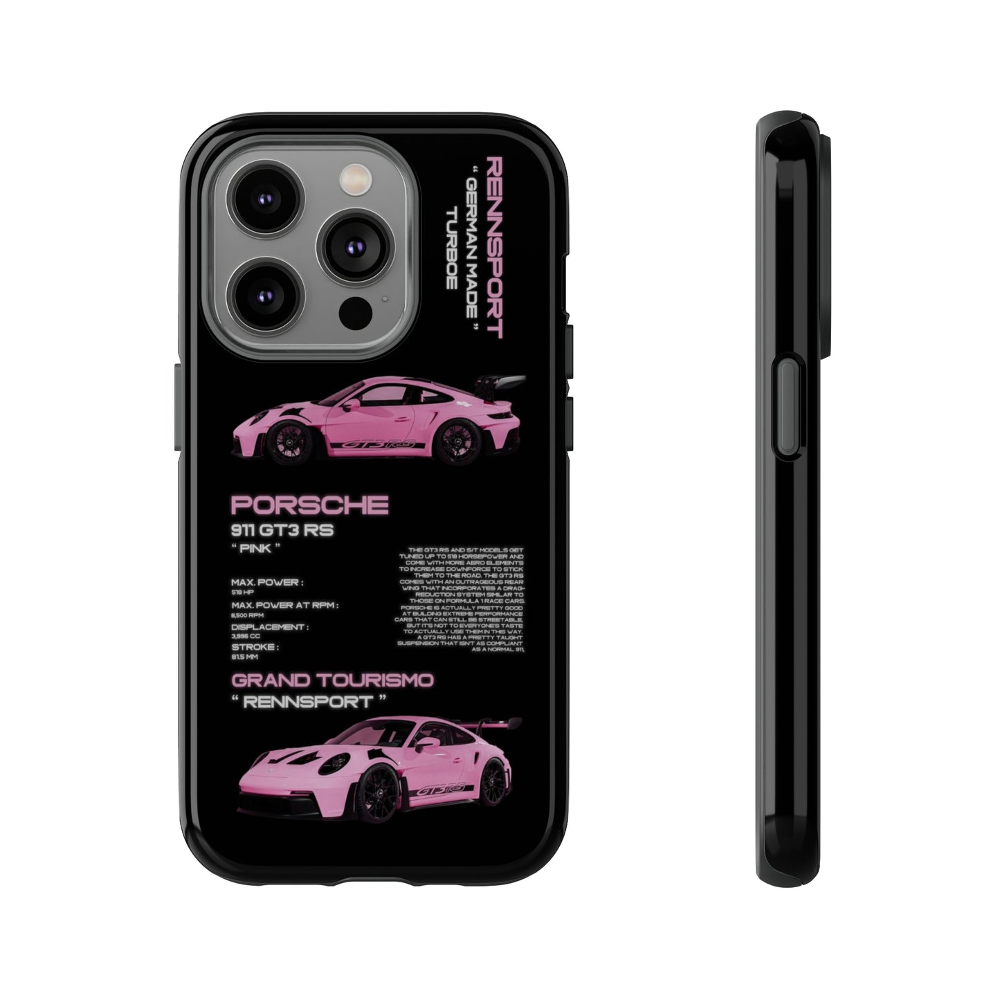 TURBOE PINK PORSCHE GT3 RS CASE