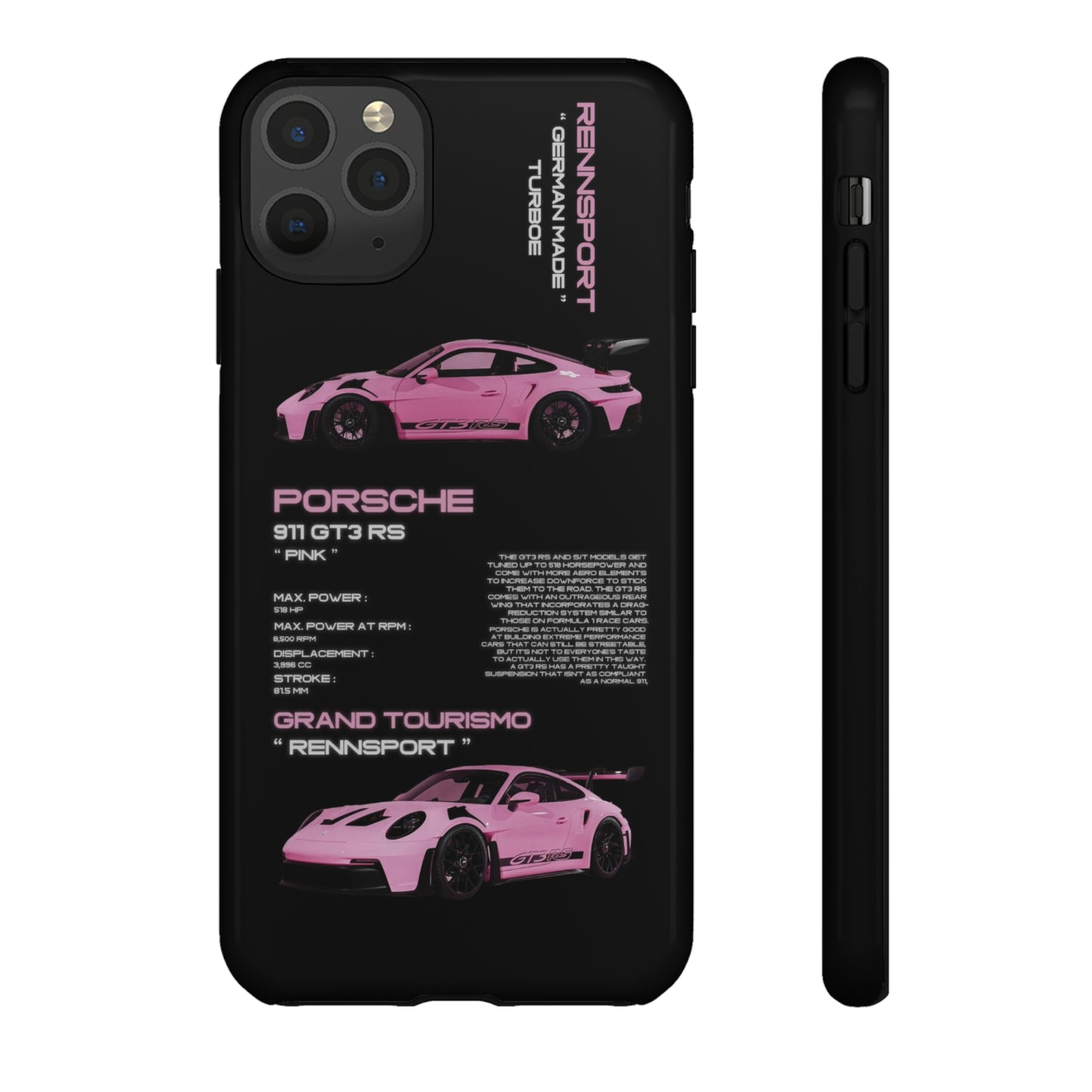 TURBOE PINK PORSCHE GT3 RS CASE