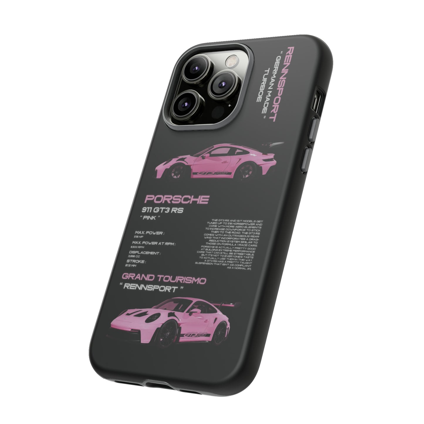 TURBOE PINK PORSCHE GT3 RS CASE