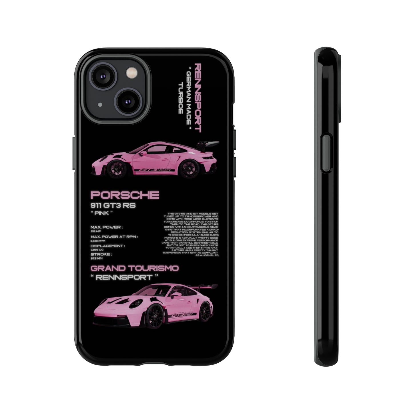 TURBOE PINK PORSCHE GT3 RS CASE