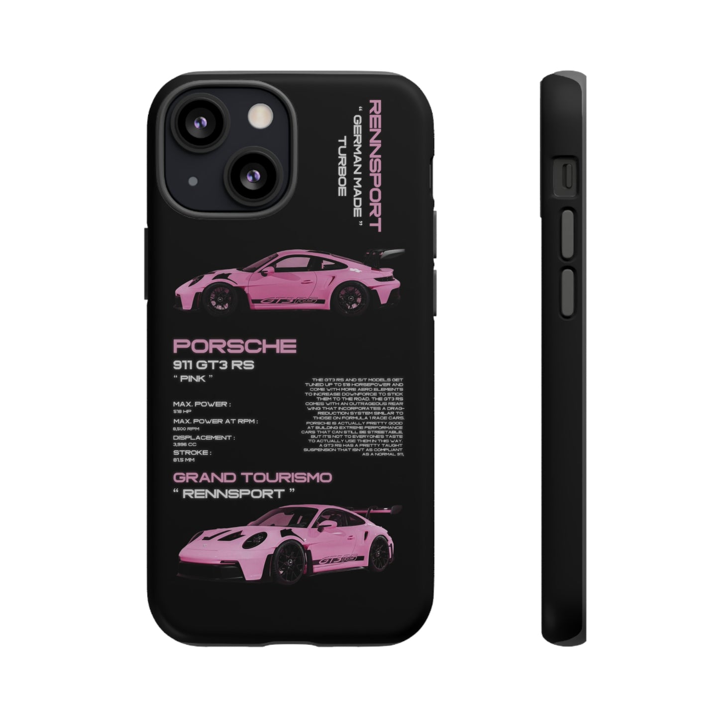 TURBOE PINK PORSCHE GT3 RS CASE