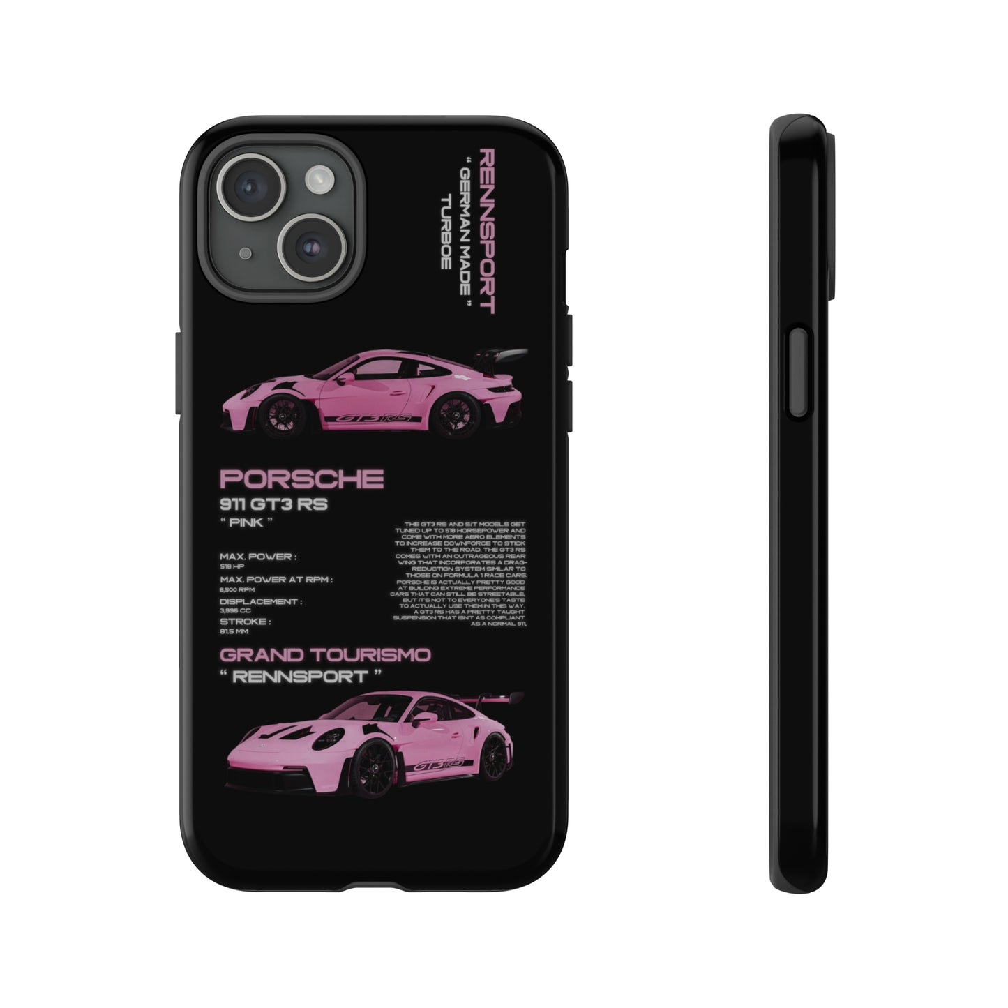 TURBOE PINK PORSCHE GT3 RS CASE